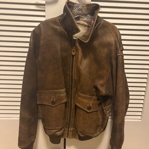 1990s Aviator Leather Jacket